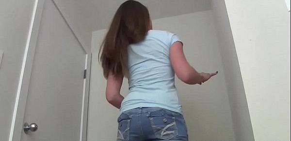  I got a hot little pair of jeans to tease you in JOI